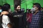 Allu Arha next movie, Allu Arha movie, allu arjun pays a surprise visit for his daughter, Gunasekhar
