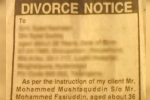 Saudi Arabia, NRI divorces wife through news paper, now talaq through advertisements, Triple talaq