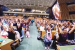 UN general assembly, international day of yoga, international day of yoga 2019 indoor yoga session held at un general assembly, Rajnath singh