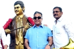 Kamal Haasan. Kamal Haasan in Vijayawada, Superstar Krishna statue in Vijayawada, kamal haasan unveiled statue of superstar krishna, Ys jagan