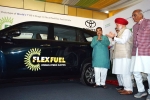 Toyota cars, Union Minister Nitin Gadkari, world s first flex fuel ethanol powered car launched in india, Mu variant